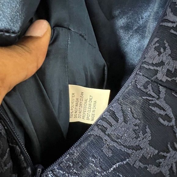 Mac Duggal Embellished Illusion Long Sleeve A Line Gown - Picture 9 of 10